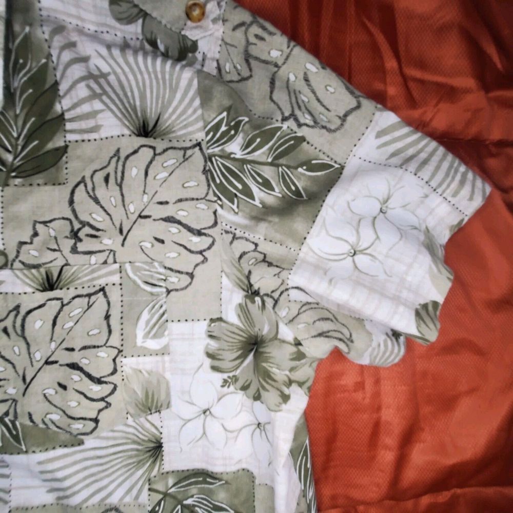 Vintage Tapestry Shirt Mens LARGE USA Hawaiian Tiki Aloha Batik‎ Camp Plus - Picture 9 of 11